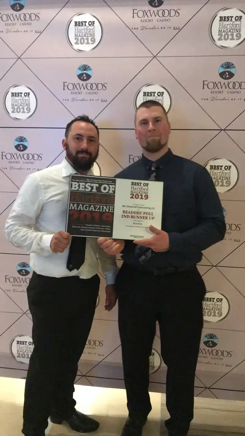 MC Electrical team with Best of Hartford award