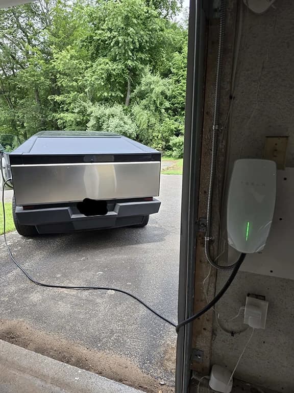 EV car charger installation in garage