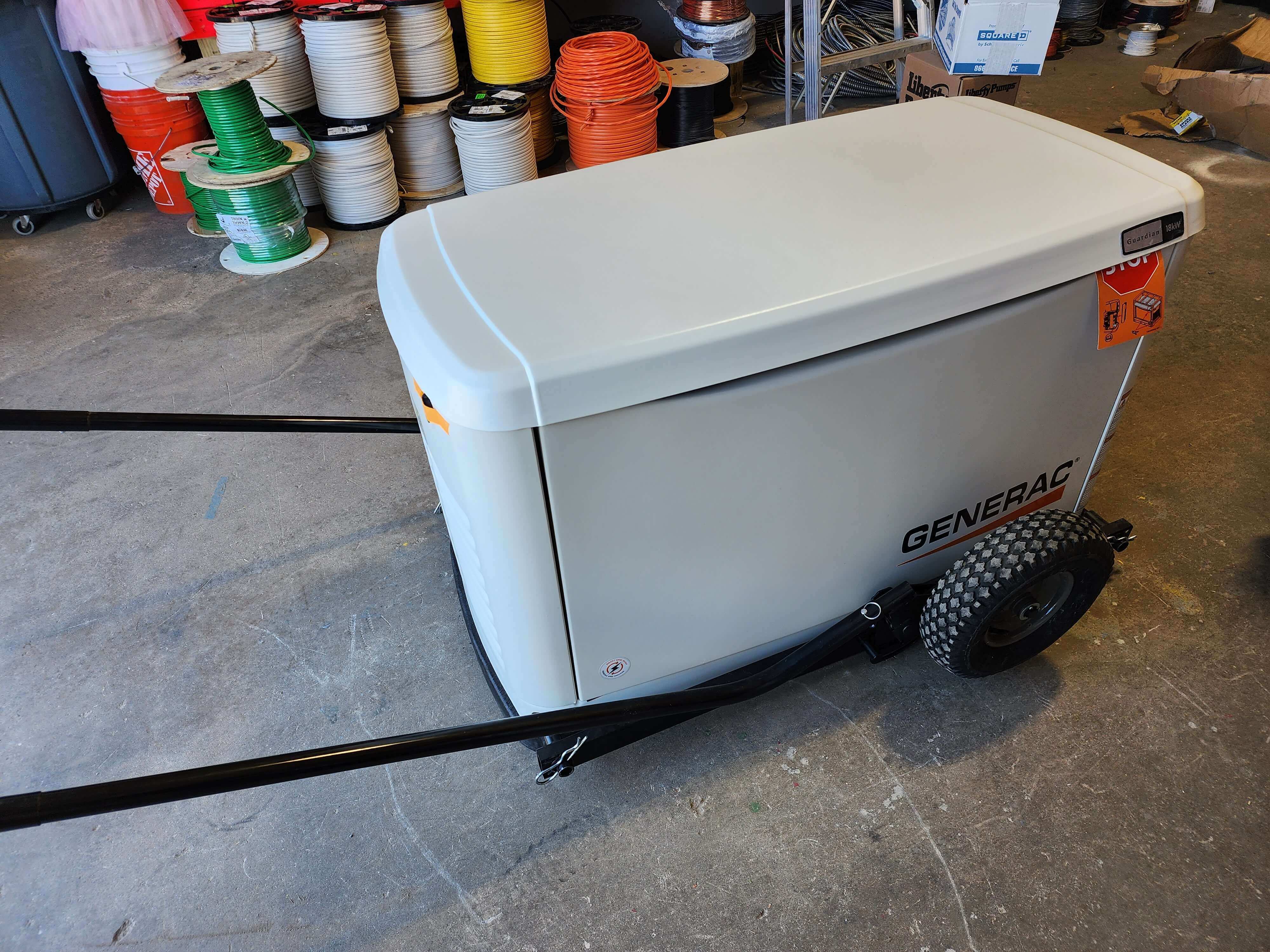 Generac generator ready for installation