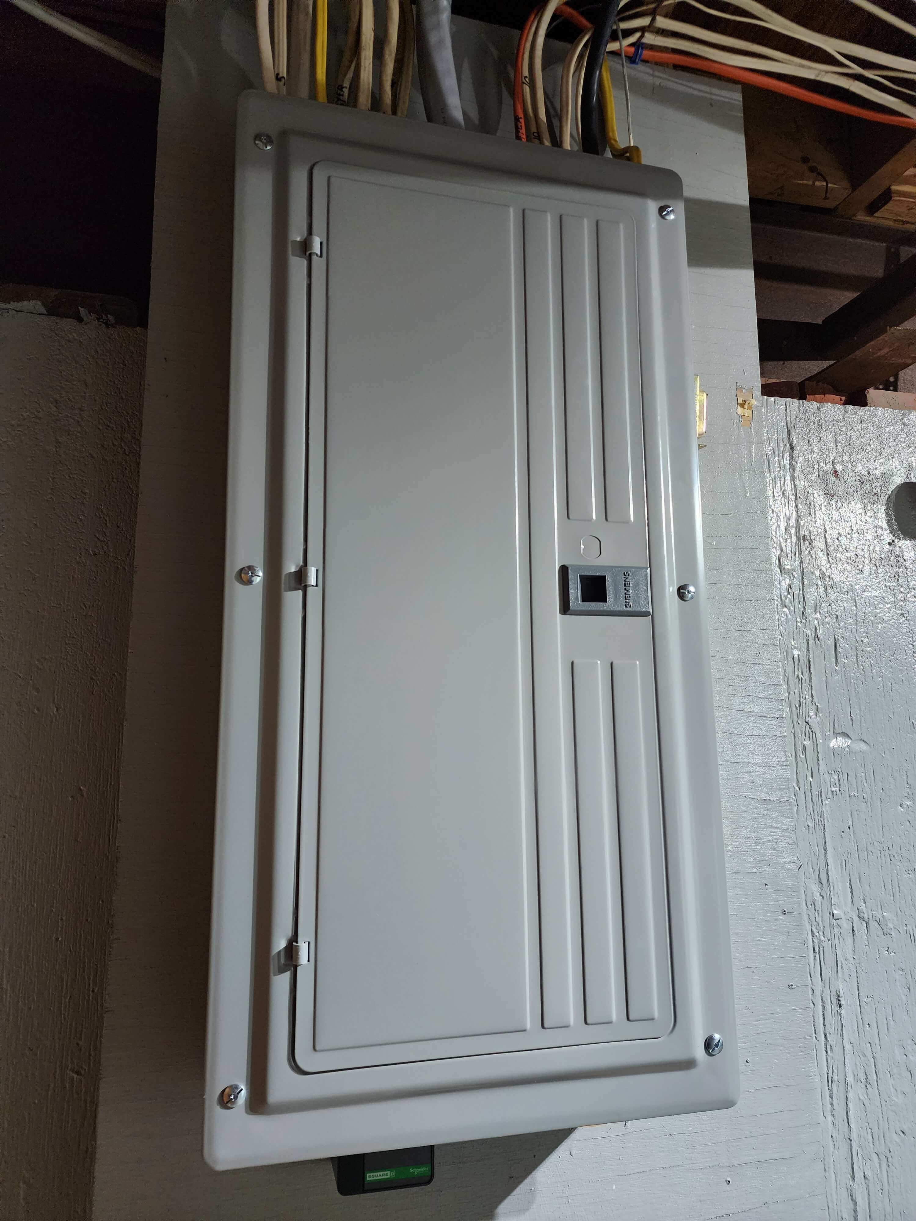 New electrical panel installation