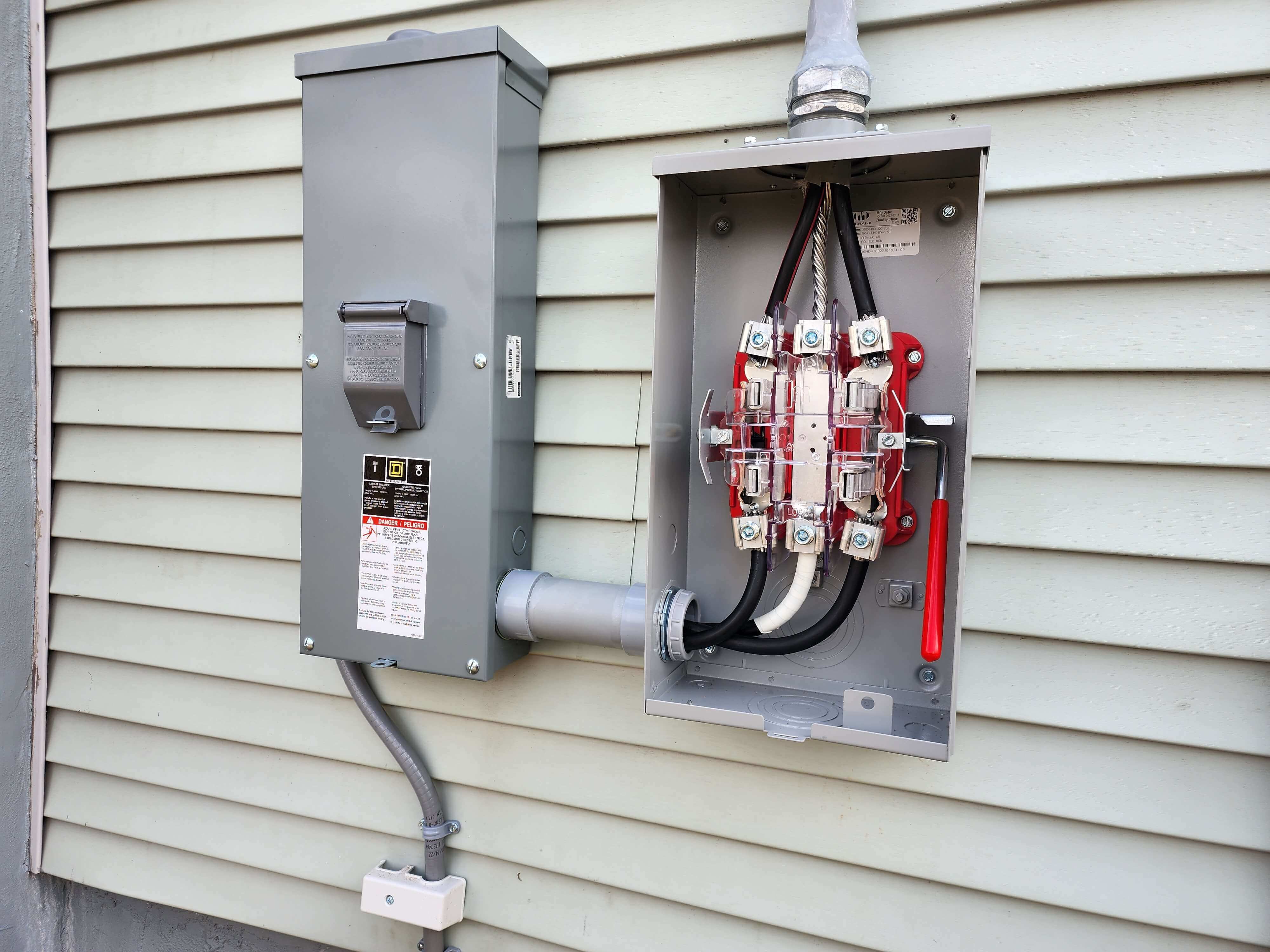 Outdoor electrical meter and disconnect switch