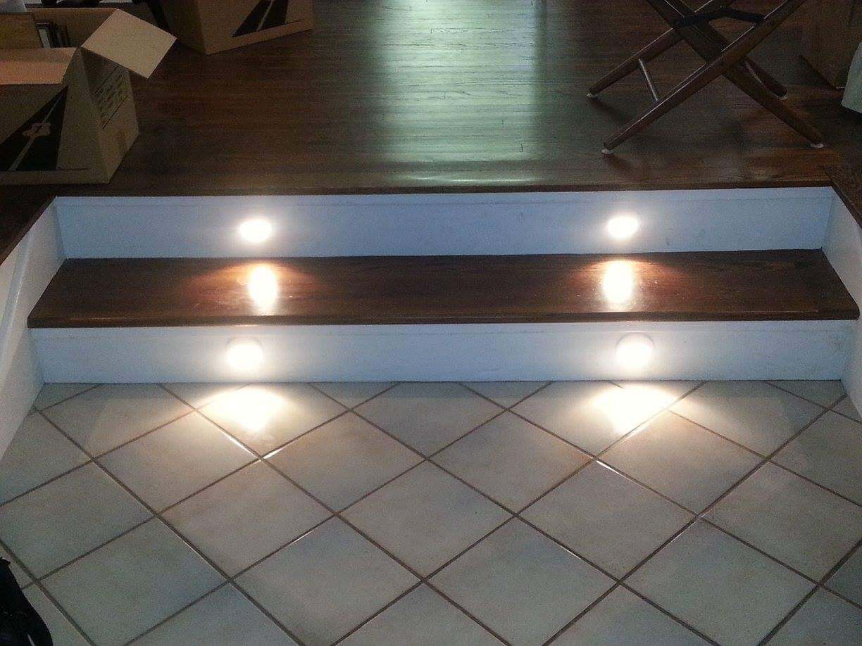 LED step lighting installation