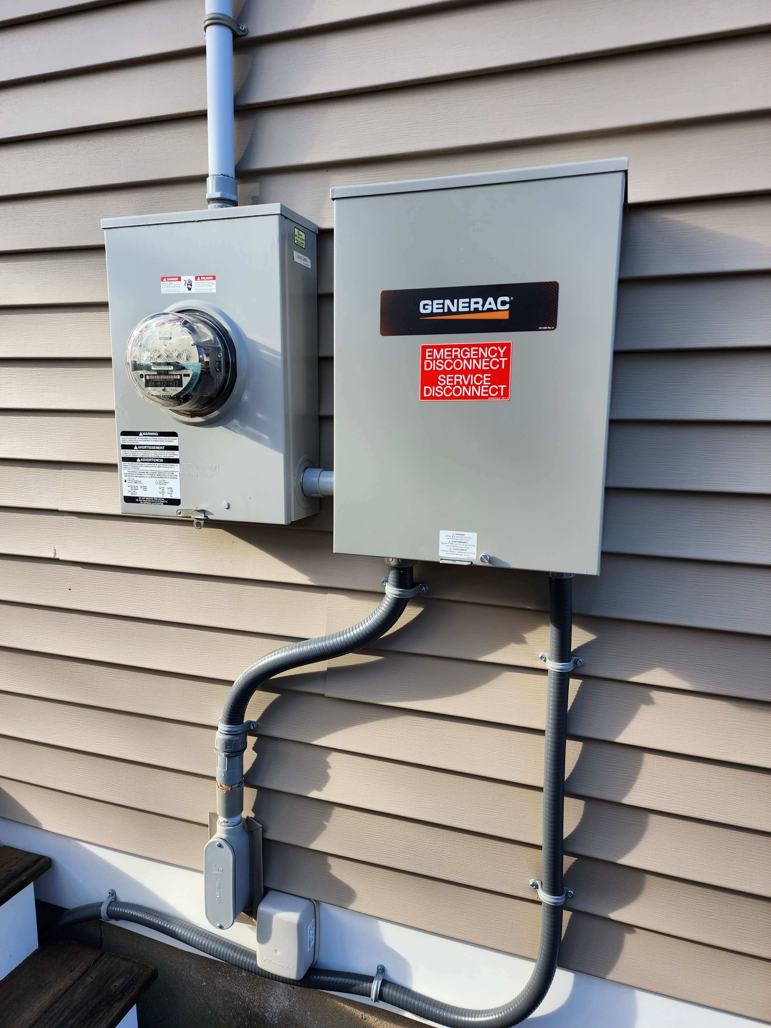 Generac automatic transfer switch with meter